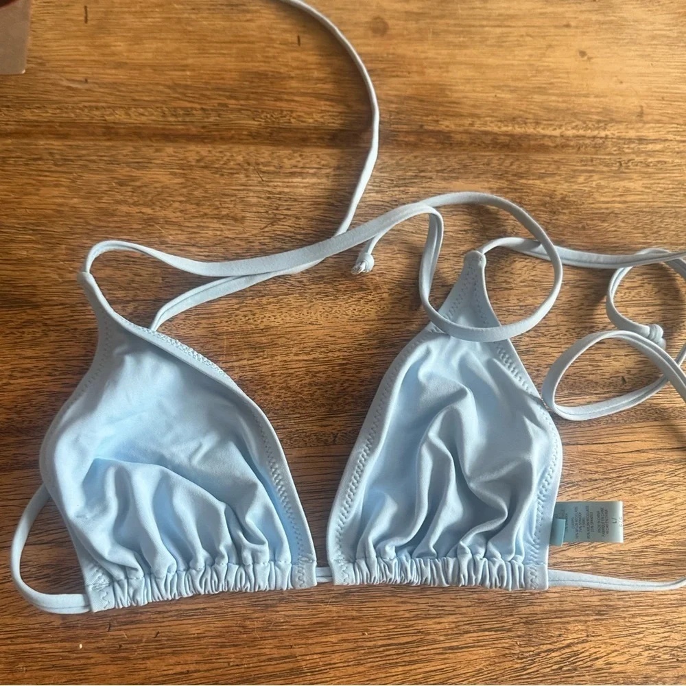 SKIMS Iris Blue Bikini Top Size Large